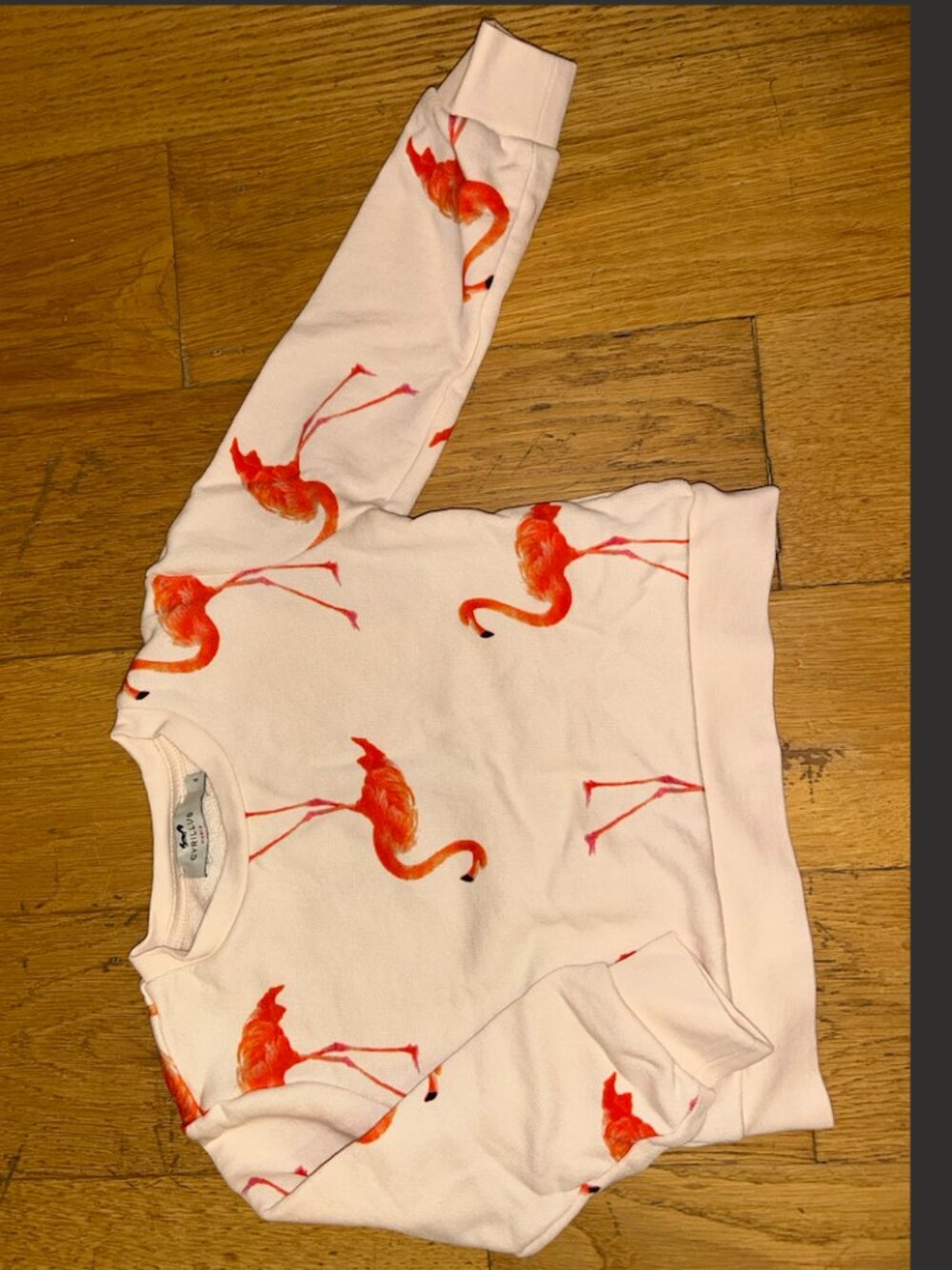 Girls Cyrillus Paris Pink Flamingo Sweatshirt